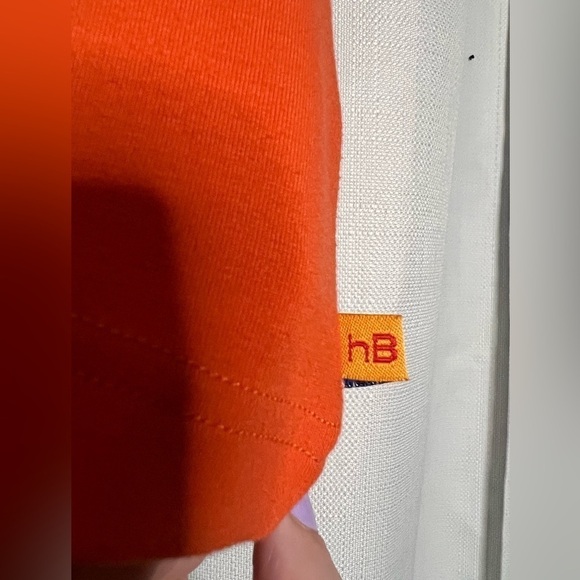 hB:Brats_01 Orange Vneck Crop Top Large - Picture 5 of 8